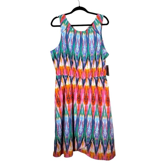 NWT Athleta Ikat Martinique Athletic Dress Multicolor Tassels Pockets Size XL - Picture 1 of 9